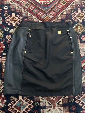 MCM Vintage Mixed-Media Mini Skirt